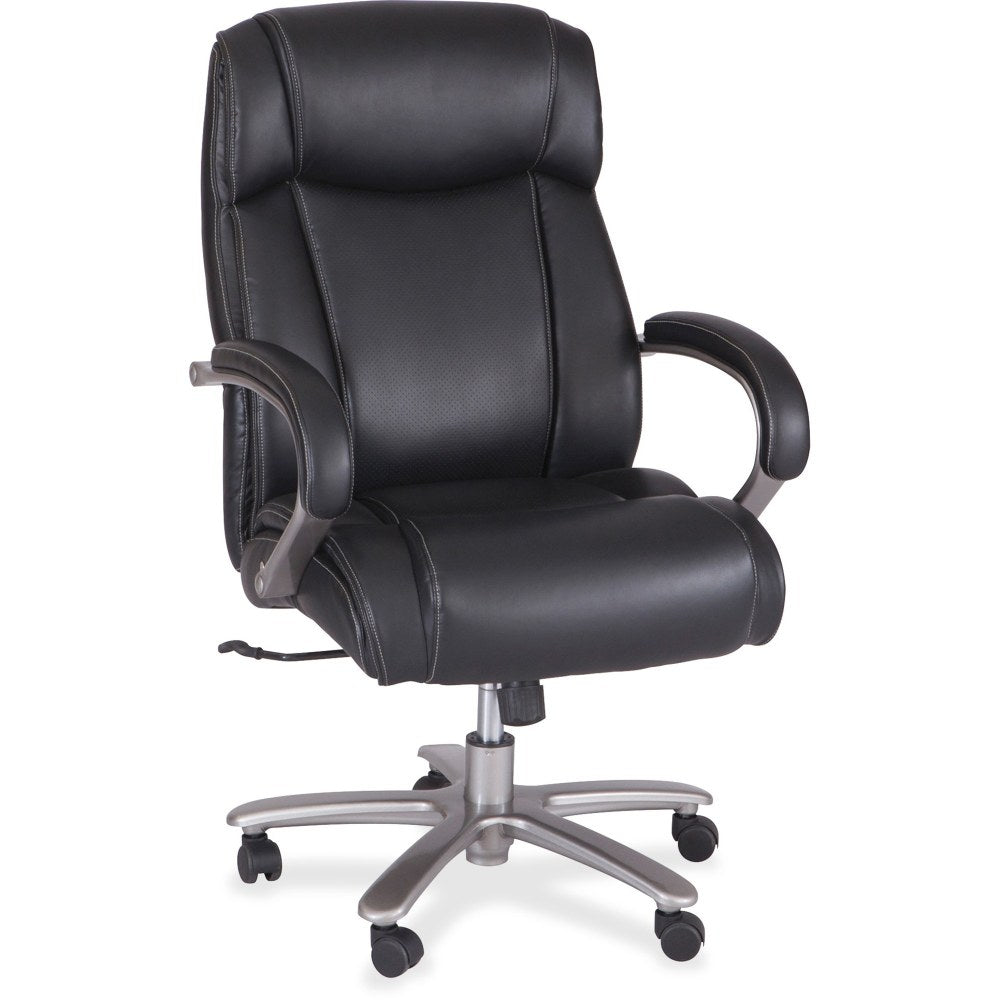 Safco Big & Tall Bonded Leather High-Back Chair, Black