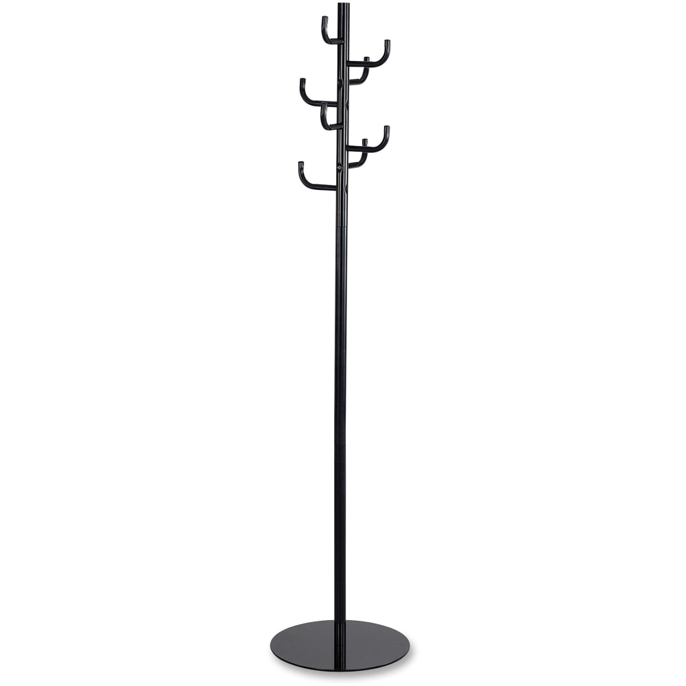 Safco Hook Head Coat Rack - 8 Hooks - for Coat, Jacket, Purse, Hat, Garment - 1 Each
