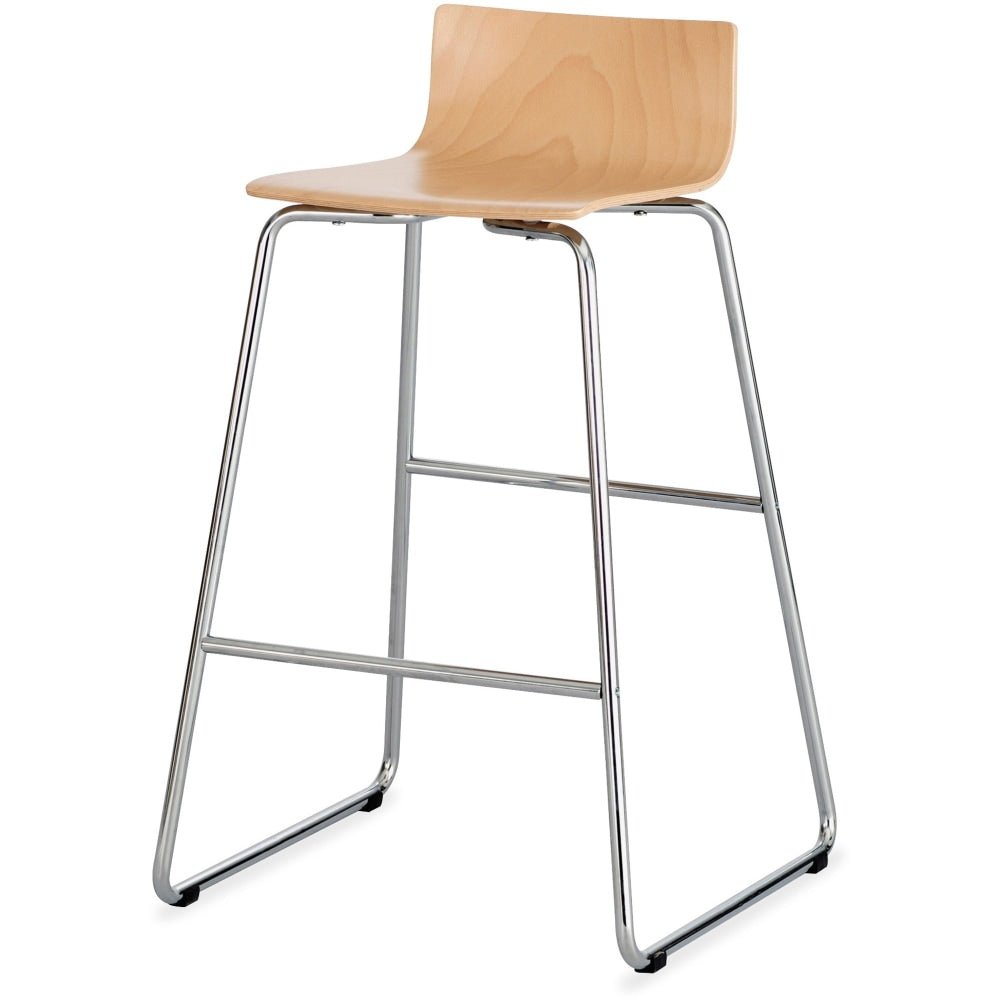Safco Bosk Stool, Beech/Chrome