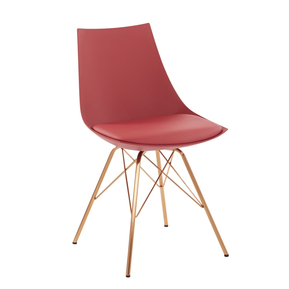 Ave Six Oakley Chair, Desert Rose/Gold Chrome