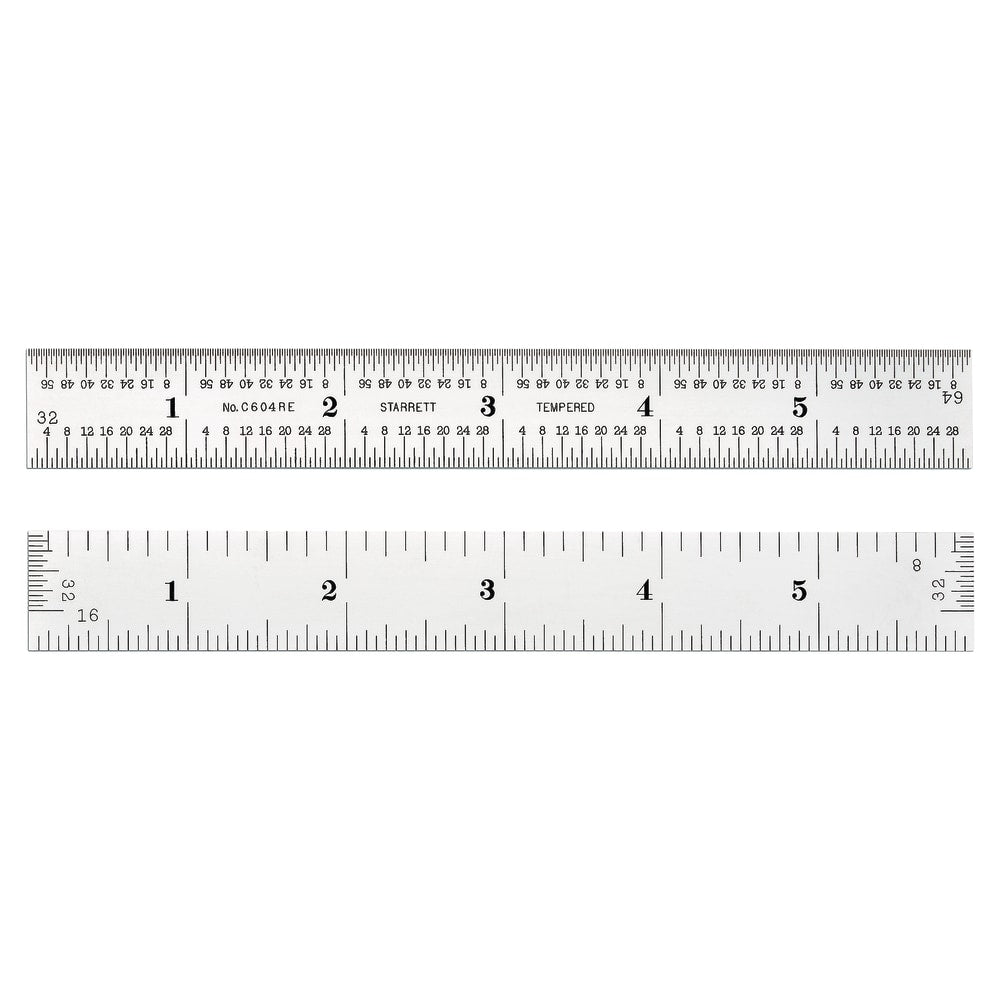 Steel Rules, 6 in, Spring-Tempered Steel