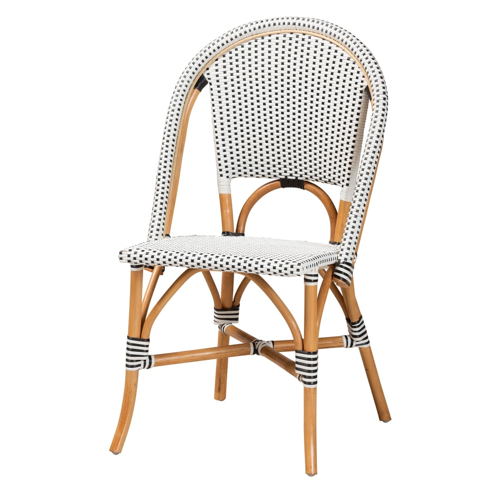 bali & pari Genica Classic French Bistro Chair, White/Brown
