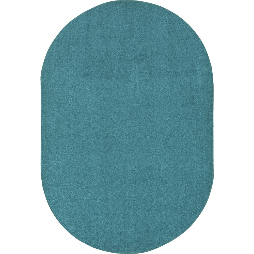 Joy Carpets Kids Essentials Oval Area Rug, Endurance, 6ft x 9ft, Mint
