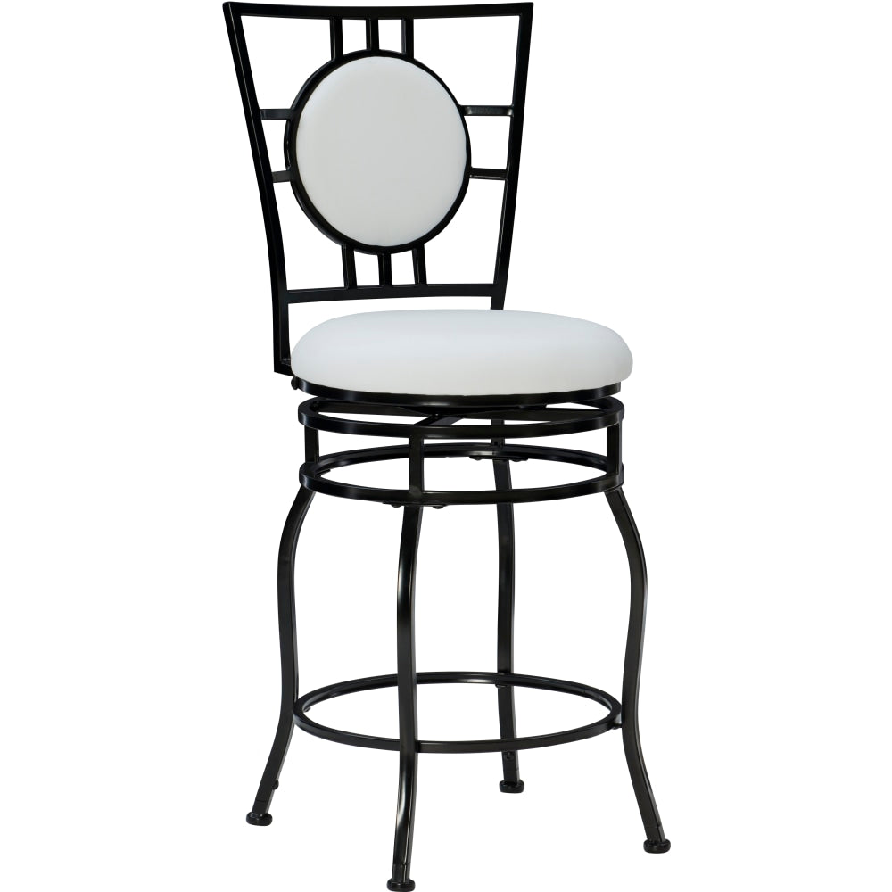 Linon Dale Adjustable Stool, Black/White