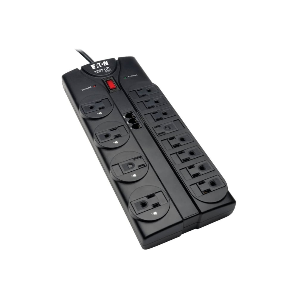 Tripp Lite Surge Protector 12 Outlet 120V RJ11 8ft Cord 2160 Joule - Surge protector - 15 A - AC 120 V - output connectors: 12