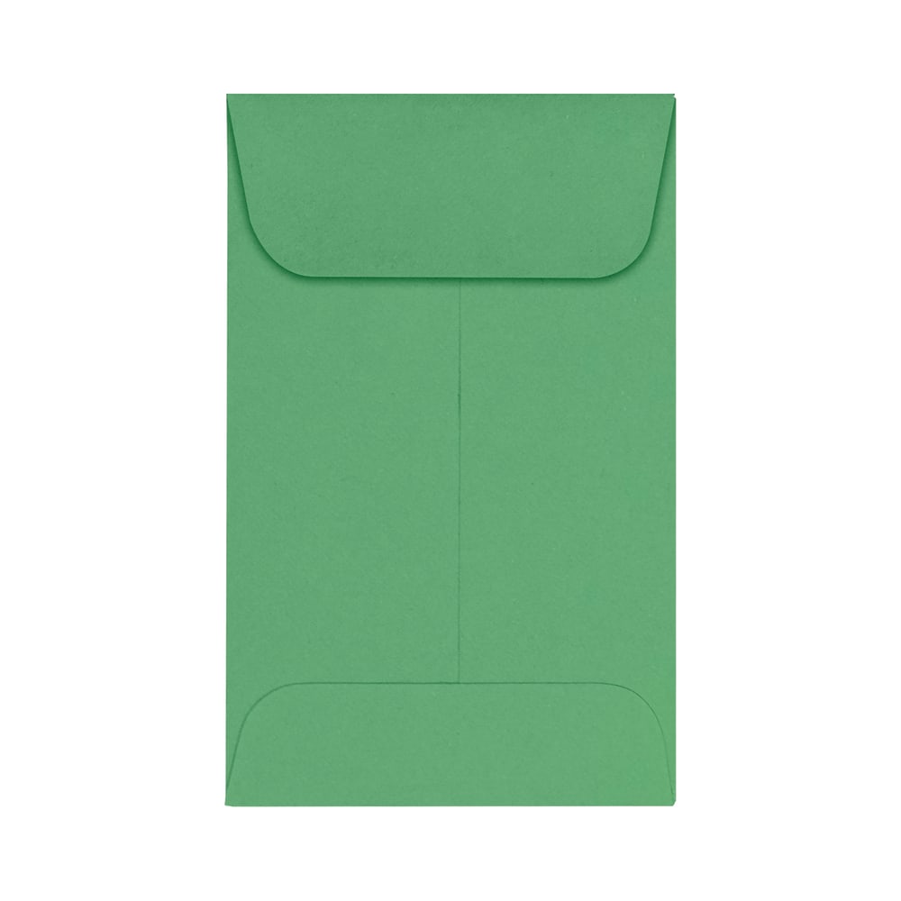 LUX Coin Envelopes, #1, Gummed Seal, Holiday Green, Pack Of 250