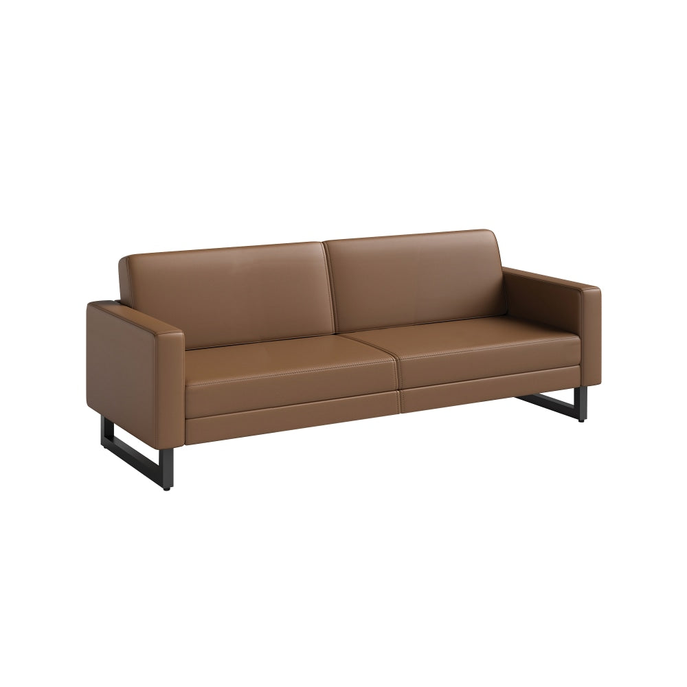 Safco Mirella Lounge Sofa, Cognac/Black