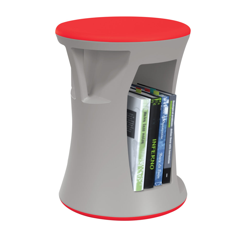 MooreCo Hierarchy Flipz Stacking Rocking Stool, Gray/Red
