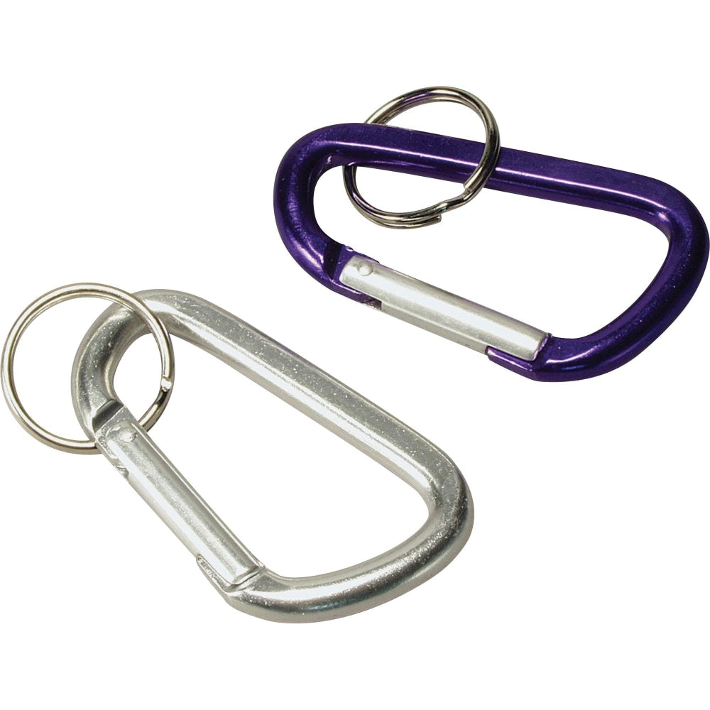 Baumgartens 3in Carabiner Key Ring - Aluminum - 1 Each - Assorted