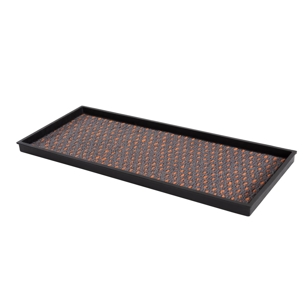 Anji Mountain 3-Pair Rubber Boot Tray, Gray/Orange/Black