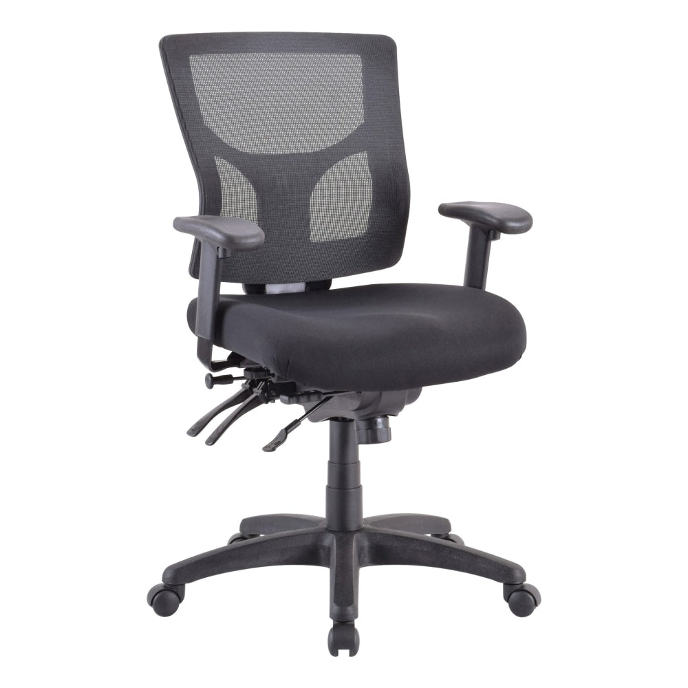 Lorell Conjure Executive Mid-Back Ergonomic Mesh Chair, Black