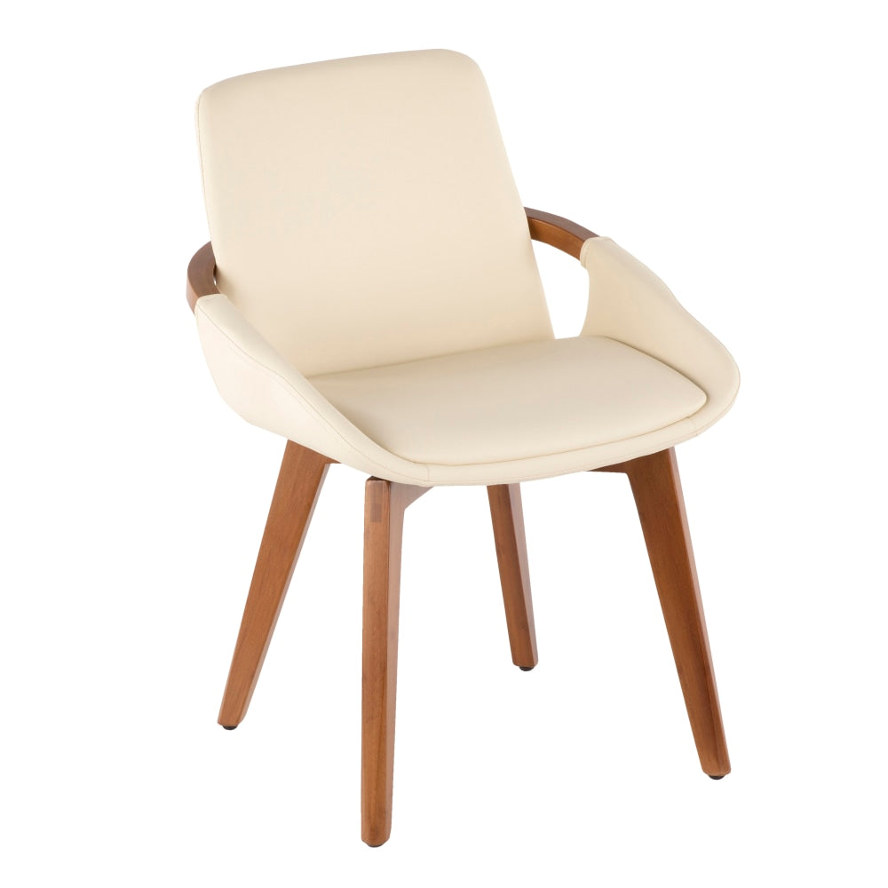 LumiSource Cosmo Chair, Walnut/Cream