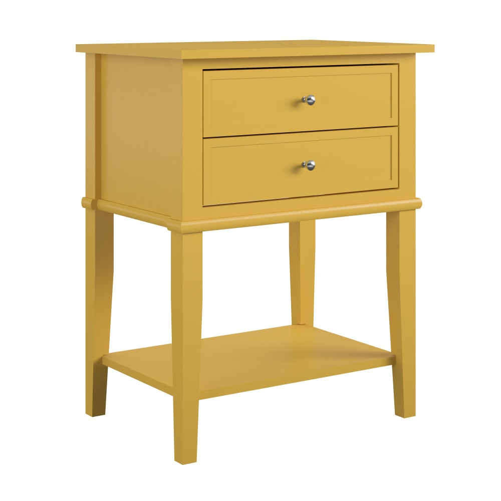 Ameriwood Home Franklin Accent Table, 28inH x 22inW x 15-1/2inD, Yellow