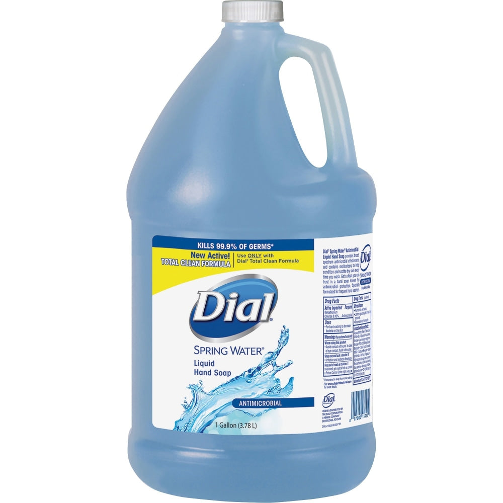 Dial Moisturizing Liquid Hand Soap, Spring Water Scent, 1 Gal.
