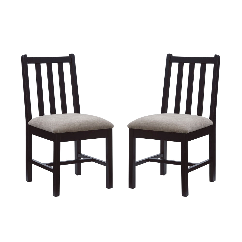 Linon Perry Side Chairs, Gray/Black, Set Of 2 Chairs