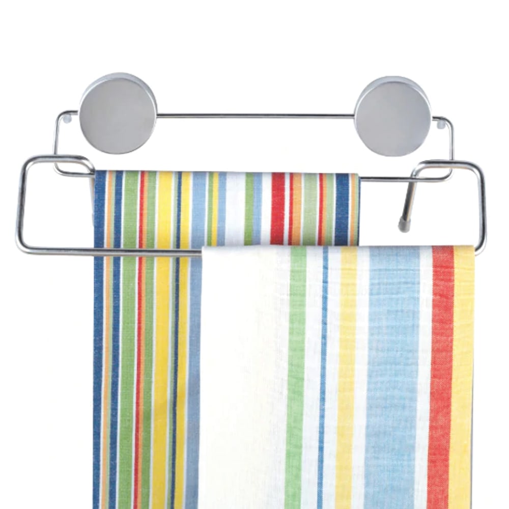 Better Houseware Stainless-Steel Magnetic Towel Bar, 4-1/2inH x 12-3/8inW x 2-5/8inD, Silver