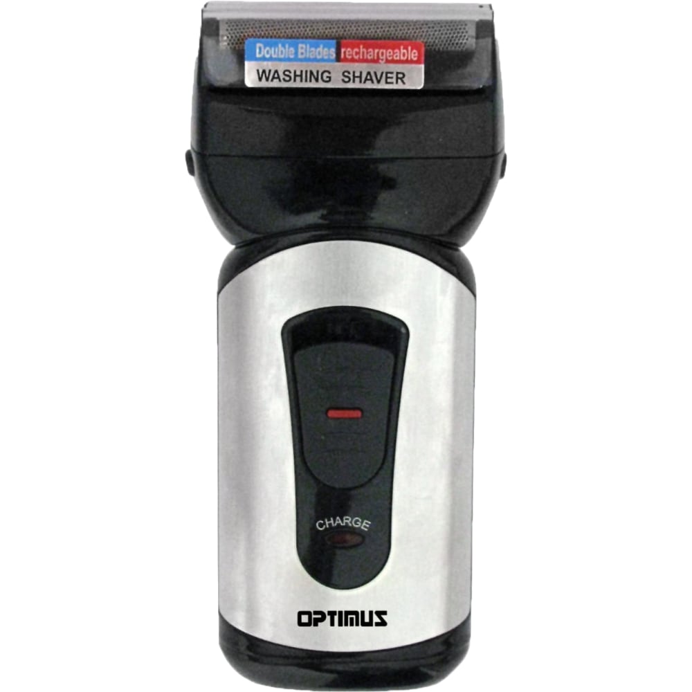 Optimus Curve Rechargeable Double-Blade Wet/Dry Mens Shaver, Black