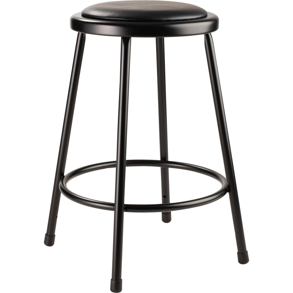 National Public Seating 6400 Vinyl Stool, 24inH, Black, No Assembly Required