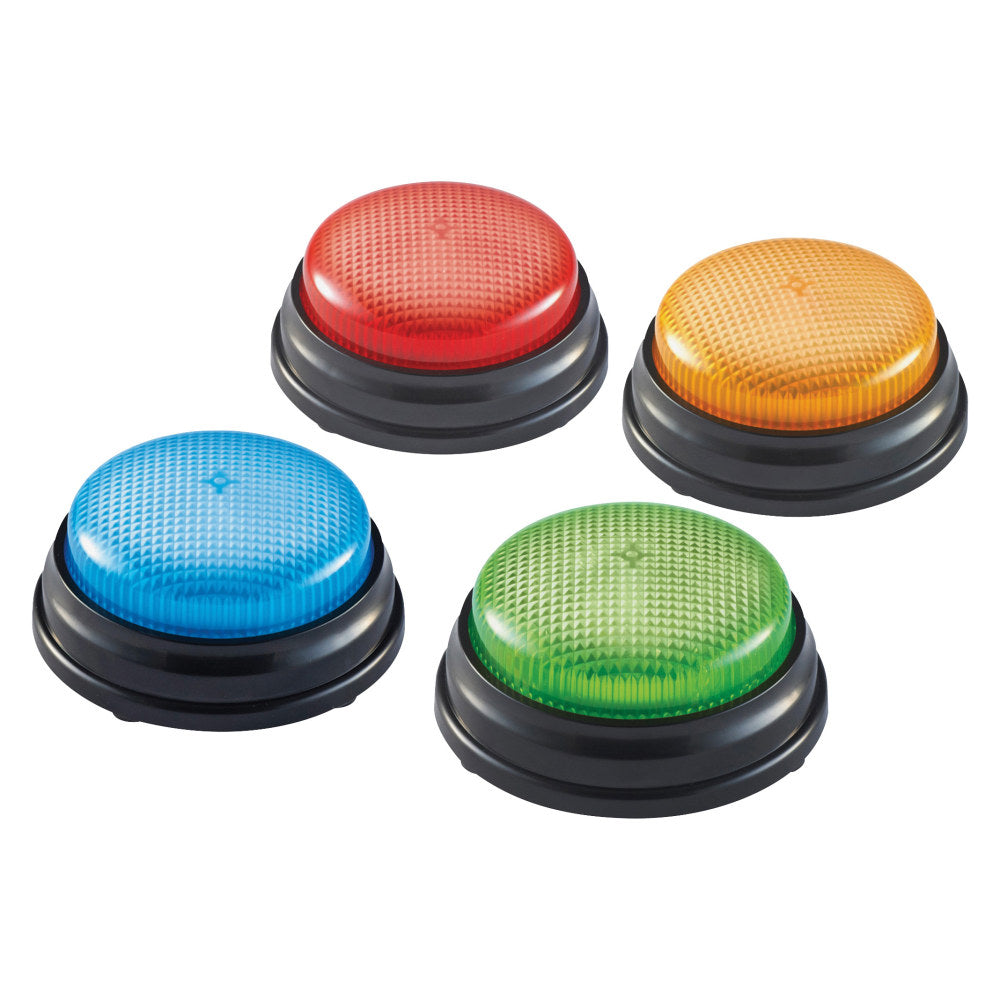 Learning Resources Lights & Sounds Buzzers Set, Multicolored / Skill Learning Sound Game, 3+, Pack Of 4
