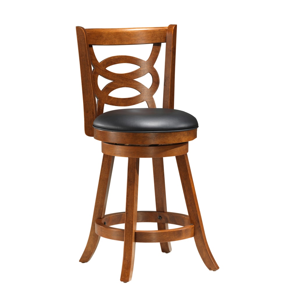 Monarch Specialties Wood Bar Stools, 39inH, Black/Oak, Set Of 2 Stools