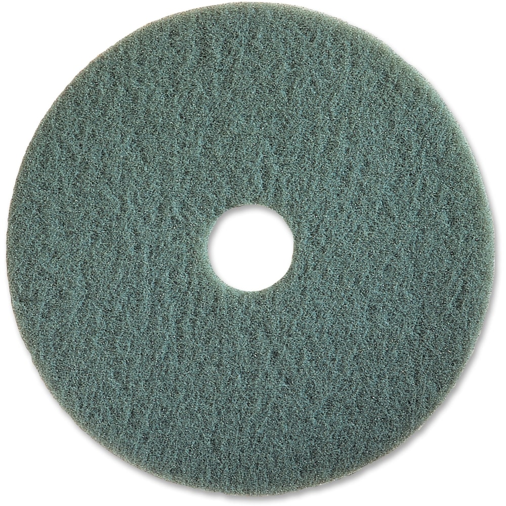 Genuine Joe High-speed Floor Pad - 20in Diameter - 5/Carton x 20in Diameter x 1in Thickness - Polishing, Floor - 1000 rpm to 3000 rpm Speed Supported - Flexible, Resilient, Soft, Dirt Remover - Fiber - Aqua