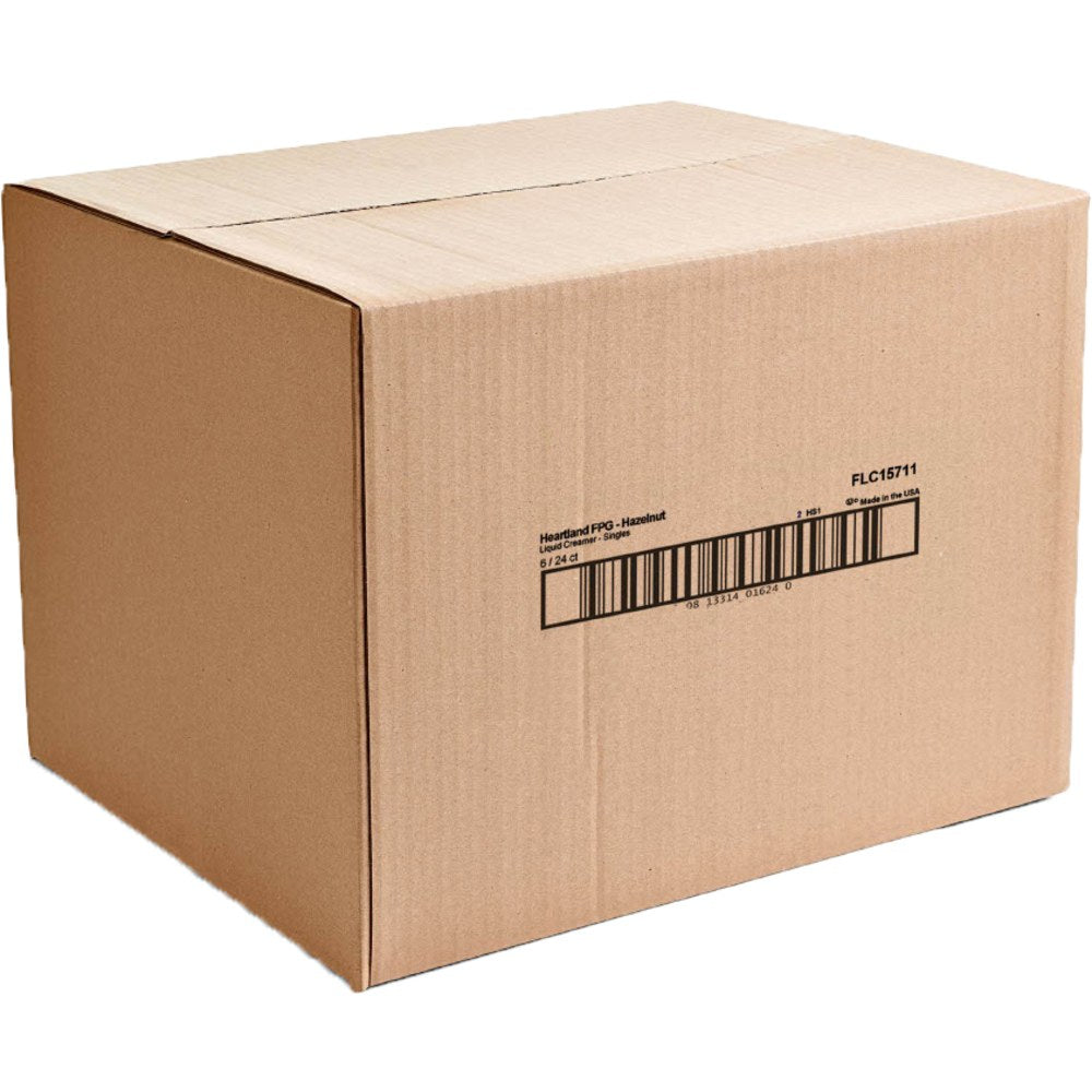 Heartland Creamers, 0.37 Oz, Hazelnut, Box Of 24 Creamers, Case Of 6 Boxes