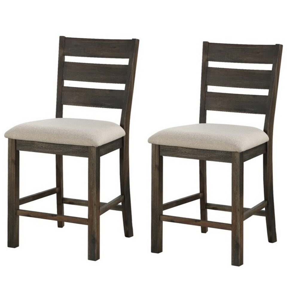 Coast to Coast Aspen Court Counter-Height Dining Chairs, Oatmeal, Set Of 2 Chairs