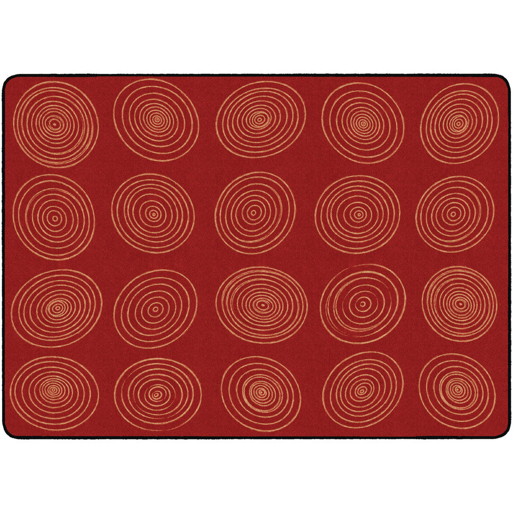 Flagship Carpets Circles Rug, Rectangle, 6ft x 8ft 4in, Brick