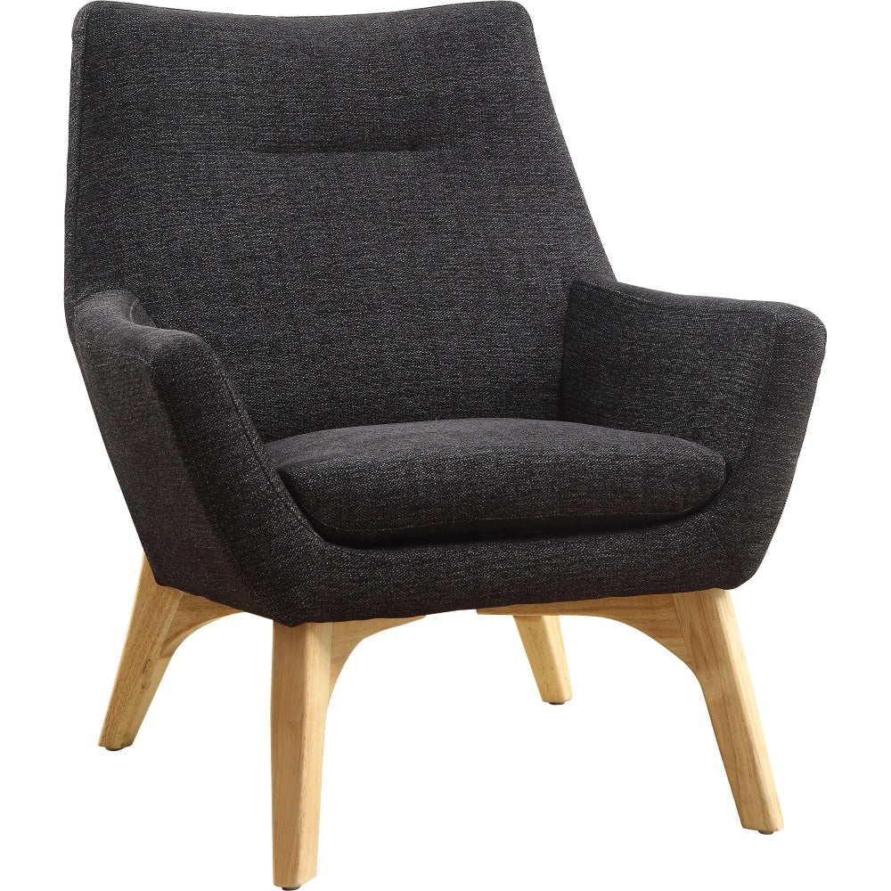 Lorell Quintessence Upholstered Side Chair With Lumbar Support, Black/Natural