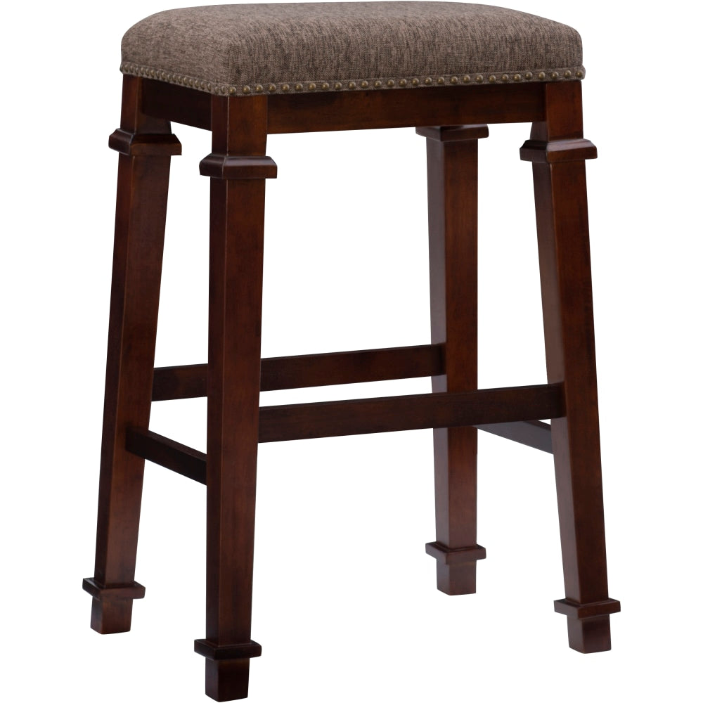 Linon Marshall Backless Bar Stool, Walnut/Brown