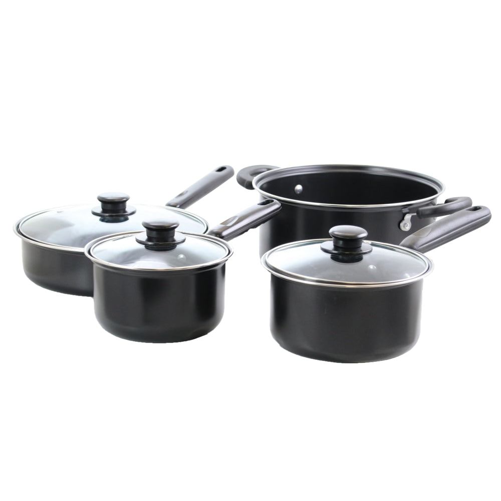 Better Chef 7-Piece Deluxe Stainless-Steel Non-Stick Cookware Set, Black