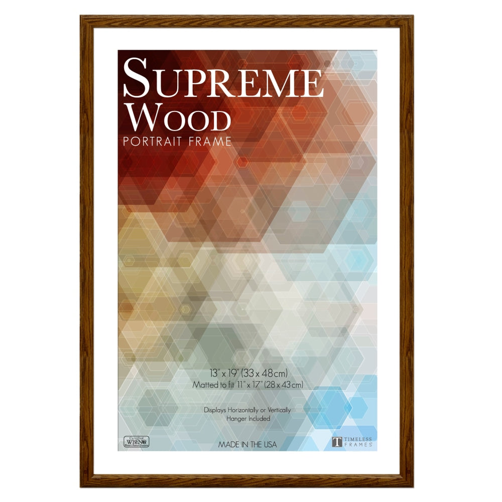 Timeless Frames Supreme Picture Frame, 13in x 19in, Honey