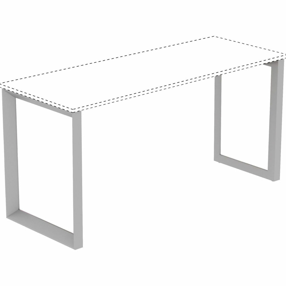 Lorell Relevance Series Desk Leg Frame, Silver, 23.3in Desk Height