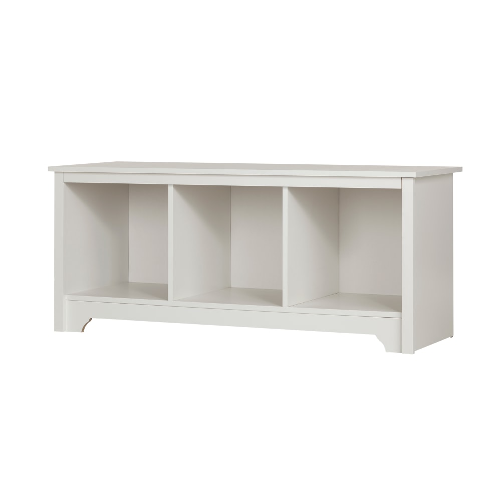 South Shore Vito Cubby Storage Bench, 19-3/4inH x 51-1/4inW x 16inD, Pure White