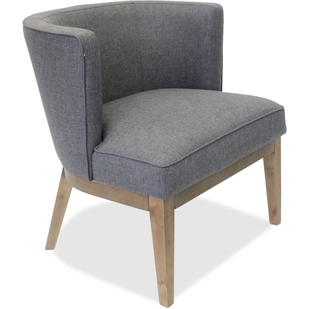 Lorell Linen Fabric Accent Chair, Gray/Walnut