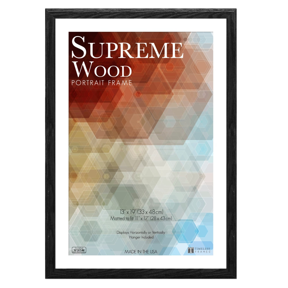 Timeless Frames Supreme Picture Frame, 13in x 19in, Black