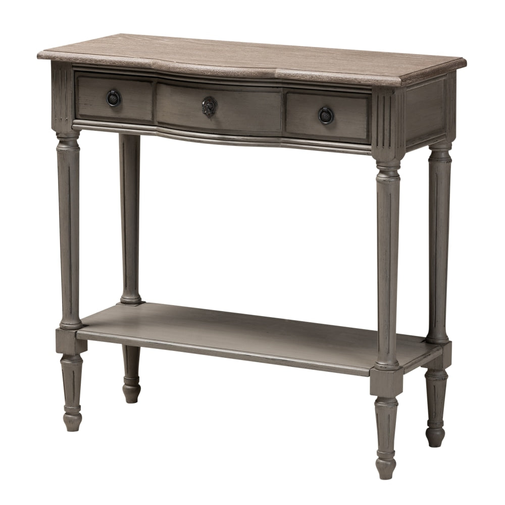 Baxton Studio French Accent Console Table, 31-1/2inH x 31-1/2inW x 14inD, Gray