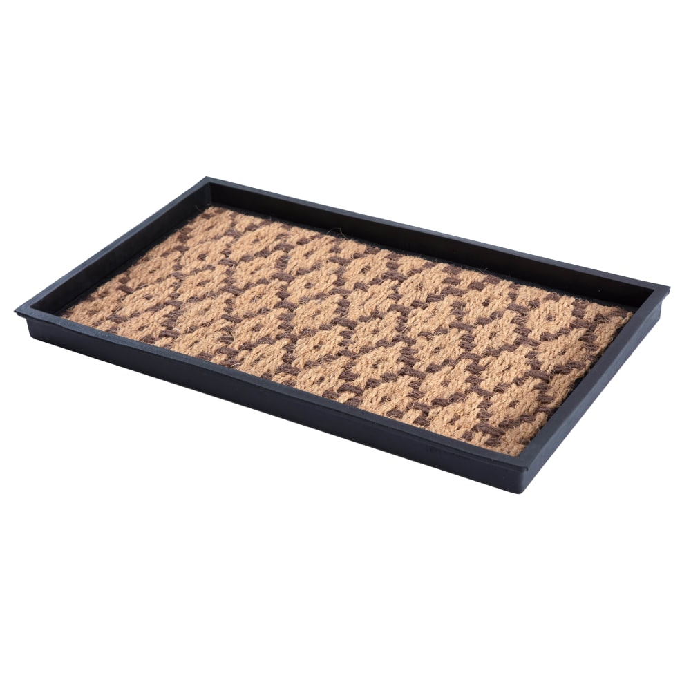 Anji Mountain 2-Pair Rubber Boot Tray, Tan/Brown/Black
