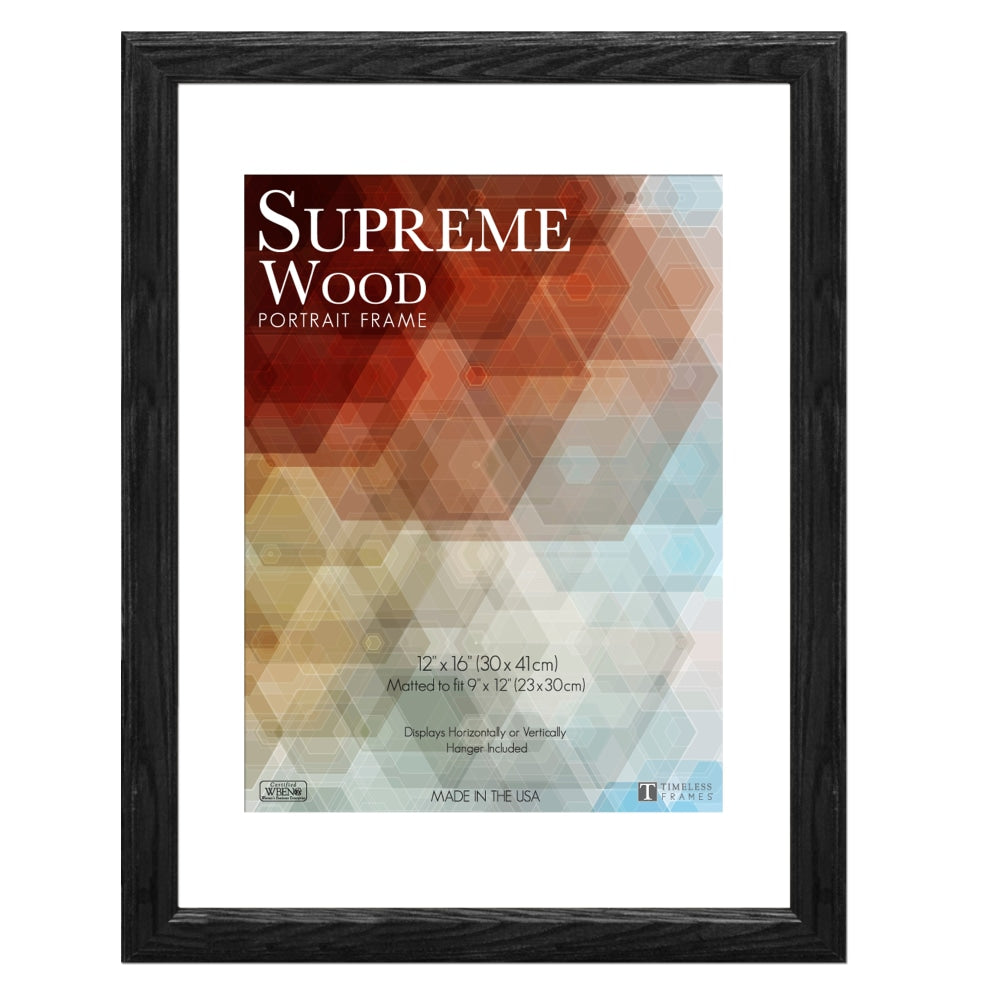 Timeless Frames Supreme Picture Frame, 12in x 16in, Black