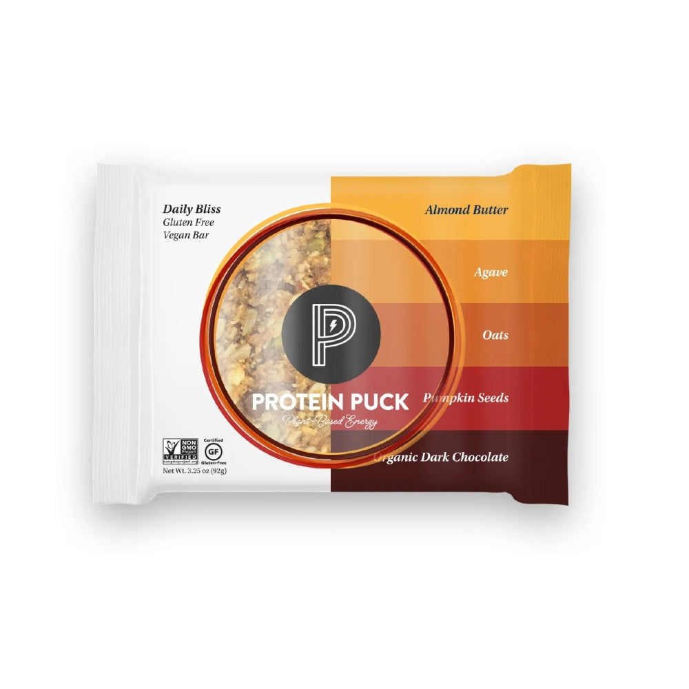 Protein Puck Almond Butter Dark Chocolate Protein Bars, 3.25 Oz., Box of 16
