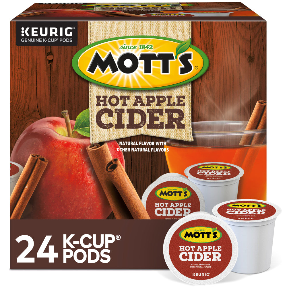 Motts Single-Serve K-Cup Pods, Hot Apple Cider, Pack Of 24