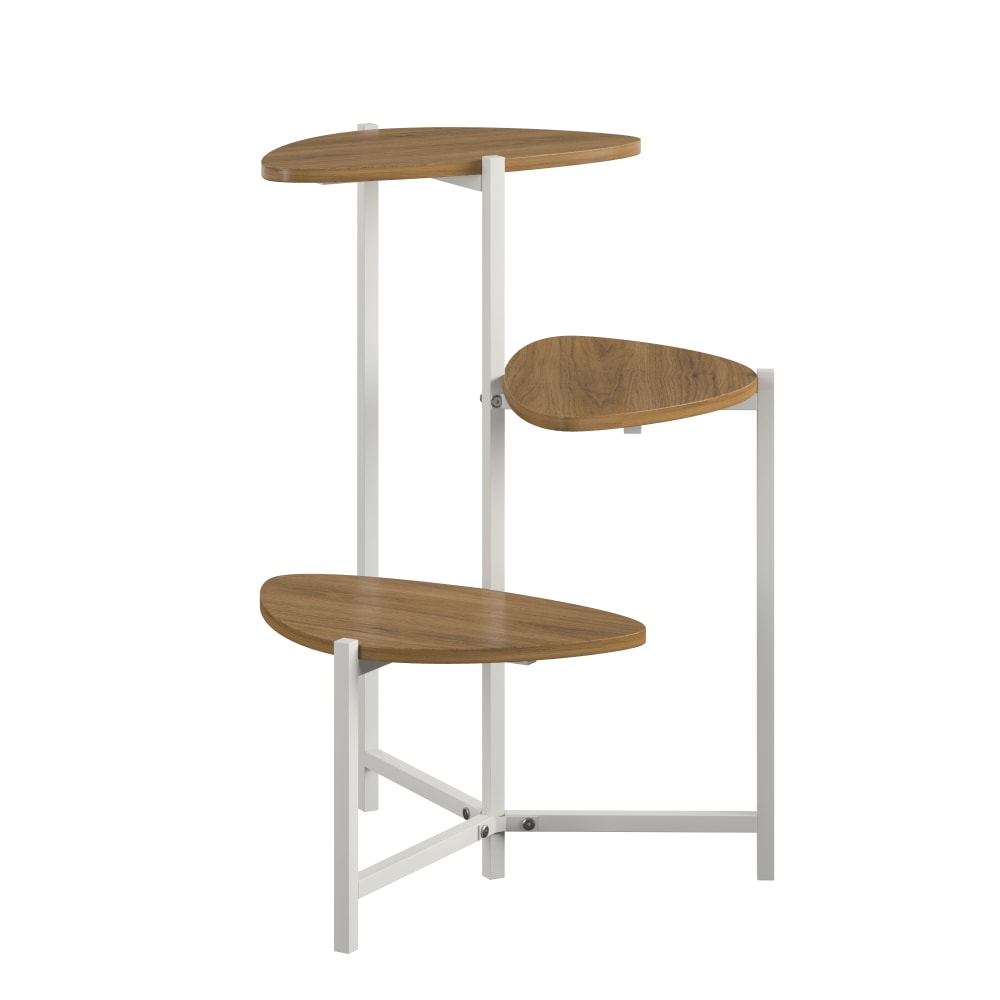 Ameriwood Home Novogratz Tallulah Plant Stand, 29-3/4inH x 21-1/8inW x 21inD, Walnut/White