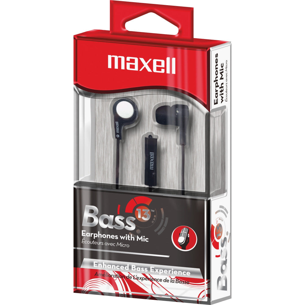 Maxell Bass 13 - Earphones with mic - ear-bud - Bluetooth - wireless - black