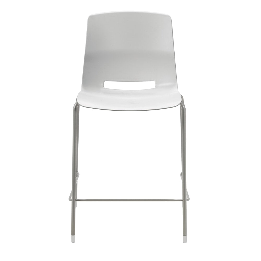 KFI Studios Imme Stacking Bar Stool, 39inH, Light Gray/Silver