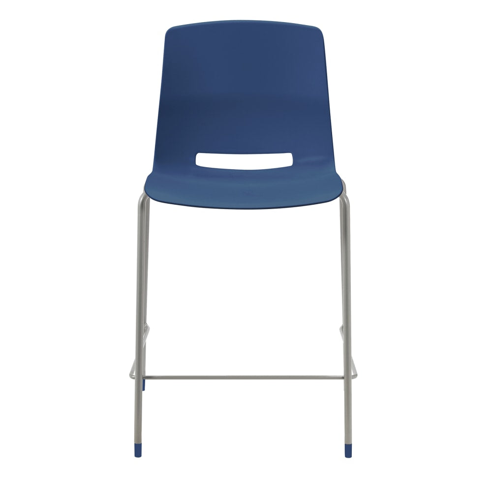 KFI Studios Imme Stacking Bar Stool, 39inH, Navy/Silver
