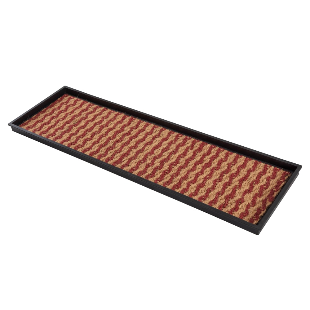 Anji Mountain 4-Pair Rubber Boot Tray, Tan/Red/Black