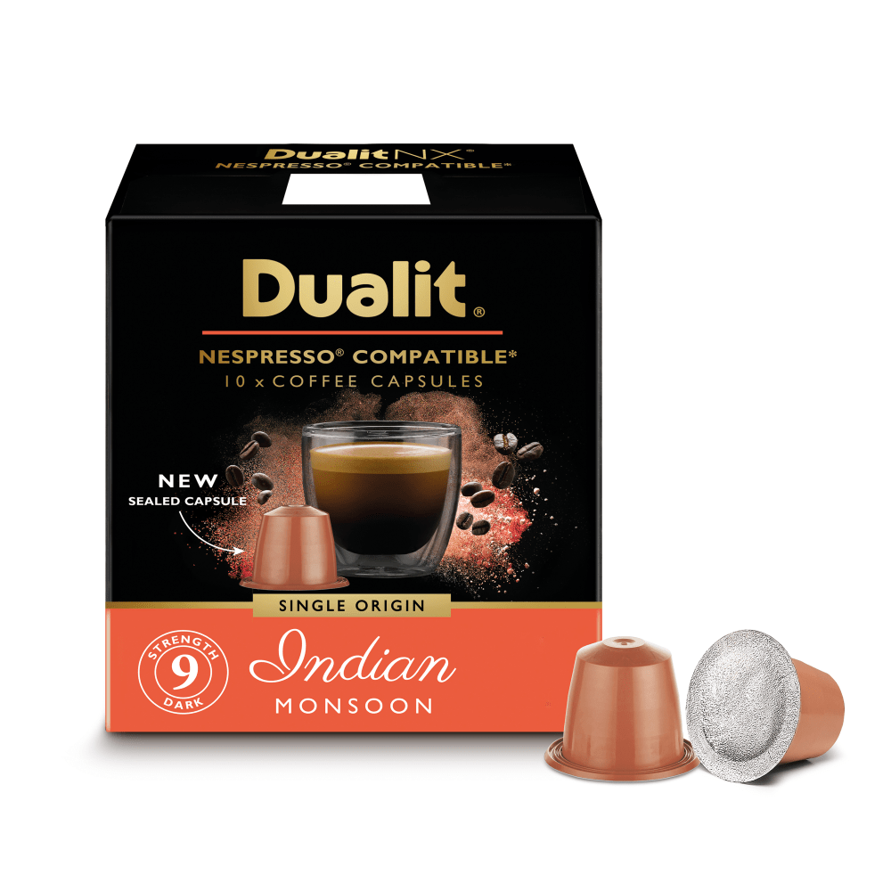 Dualit And Nespresso Compatible Coffee NX Pods, Indian Monsoon Espresso, Carton Of 60