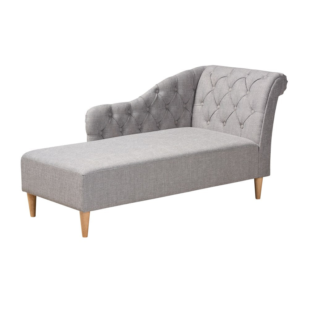 Baxton Studio 9700 Chaise Lounge, Gray