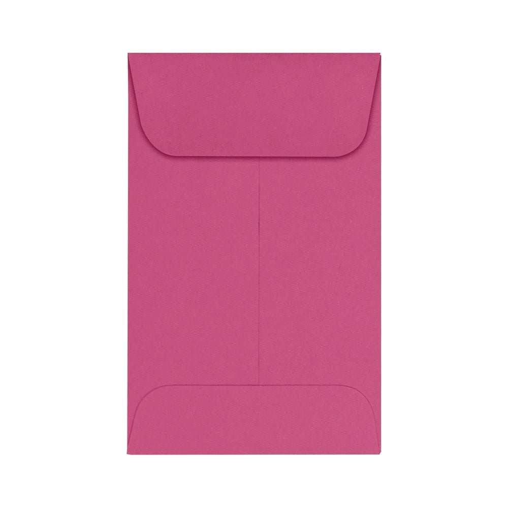LUX Coin Envelopes, #1, Gummed Seal, Magenta, Pack Of 1,000