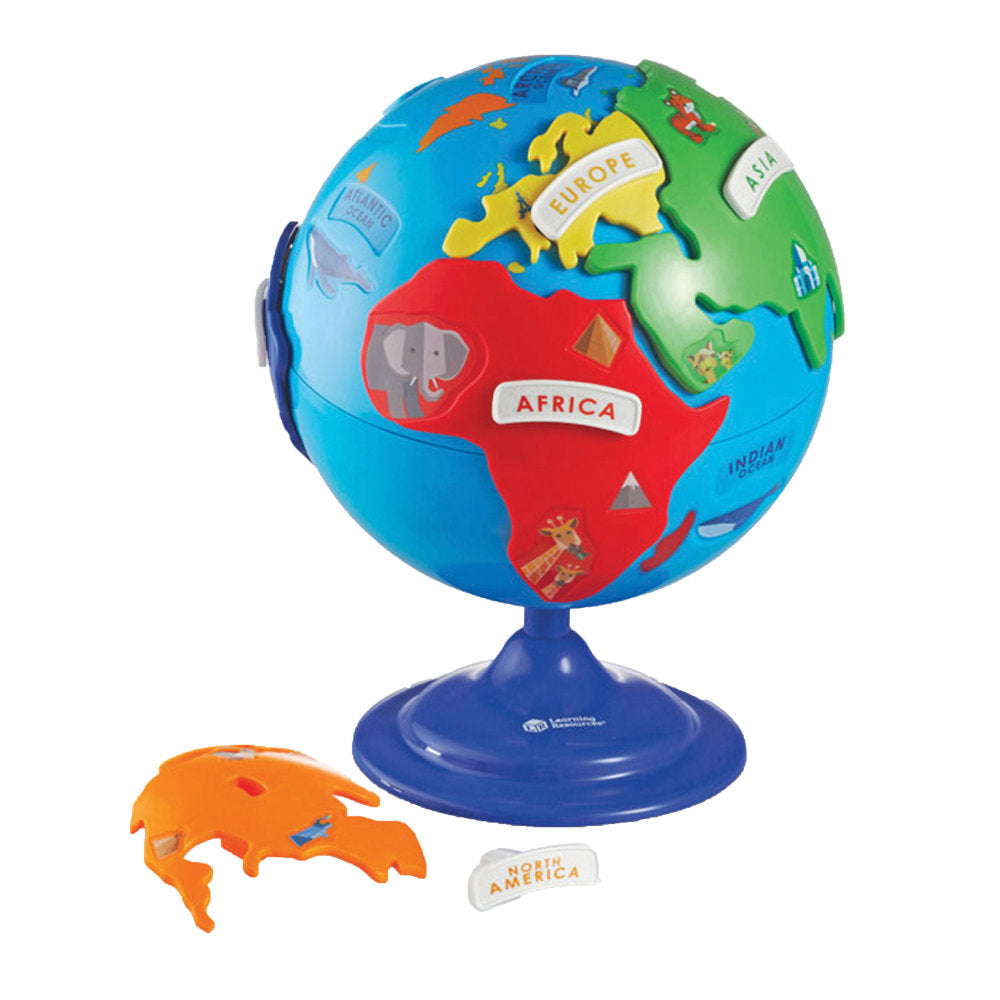 Learning Resource Puzzle Globe, 8in, Blue